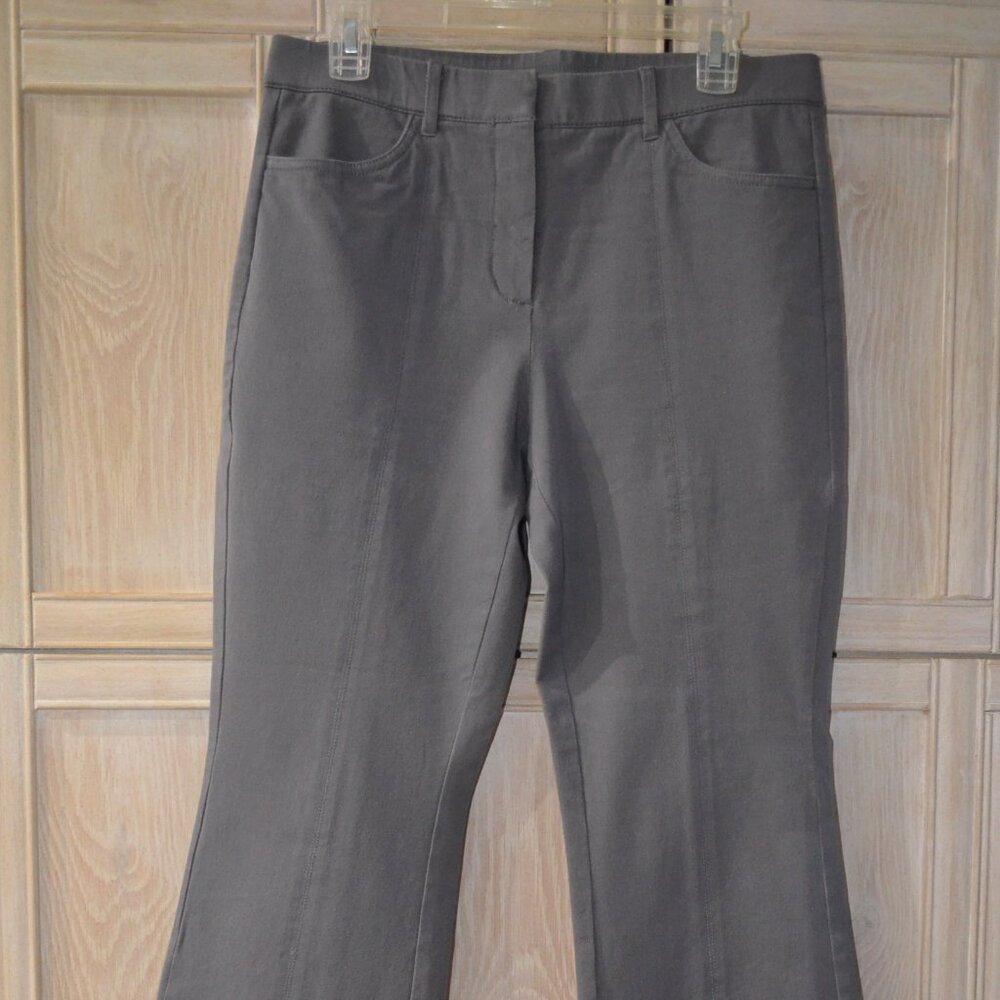 Isaac Mizrahi 24/7 Stretch Boot Cut Pants, 5 Pocket Jean Style, Smoke Gray, NWOT